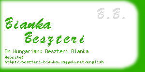 bianka beszteri business card